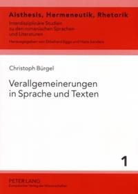 Verallgemeinerungen in Sprache und Texten