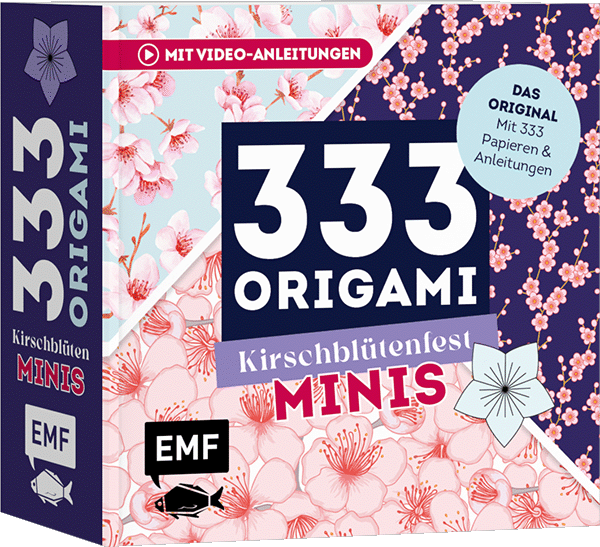 333 Origami Minis – Kirschblütenfest – Dein dekorativer Wendeblock zum kreativen Falten & Notieren