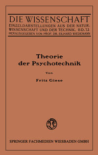 Theorie der Psychotechnik