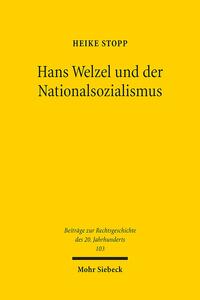 Hans Welzel und der Nationalsozialismus