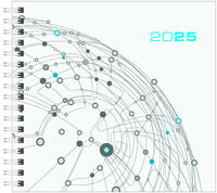 Zettler - Notizblock Assessor 2025 Wochenbuch, 15,8x14,7cm, Wochenkalender mit schwarzem Einband, übersichtlicher Kalender mit viel Platz für Notizen und Termine