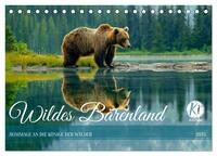 Wildes Bärenland (Tischkalender 2025 DIN A5 quer), CALVENDO Monatskalender