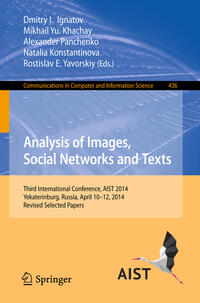 Analysis of Images, Social Networks and Texts