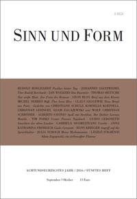 Sinn und Form 5/2016