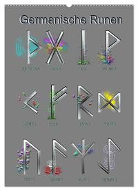 Germanische Runen (Wandkalender 2025 DIN A2 hoch), CALVENDO Monatskalender