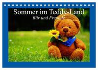 Sommer im Teddy-Land. Bär und Freunde (Tischkalender 2025 DIN A5 quer), CALVENDO Monatskalender