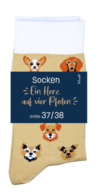 Socken für Hundeliebhaber »Ein Herz auf vier Pfoten«