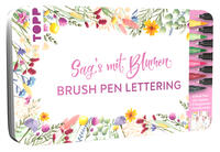 Handlettering Designdose Brush Pens Sag's mit Blumen