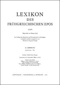 Lexikon des frühgriechischen Epos Lfg. 25