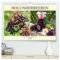 Holunderbeeren. Uralt, schön und sooo gesund! (hochwertiger Premium Wandkalender 2025 DIN A2 quer), Kunstdruck in Hochglanz