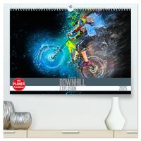 Downhill Explosion (hochwertiger Premium Wandkalender 2025 DIN A2 quer), Kunstdruck in Hochglanz