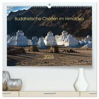 Buddhistische Chörten im Himalaya (hochwertiger Premium Wandkalender 2025 DIN A2 quer), Kunstdruck in Hochglanz