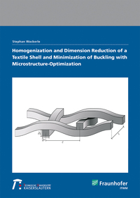 Homogenization and Dimension Reduction of a Textile Shell and Minimization of Buckling with Microstructure-Optimization