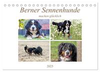 Berner Sennenhunde machen glücklich (Tischkalender 2025 DIN A5 quer), CALVENDO Monatskalender