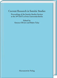 Current Research in Semitic Studies