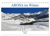 AROSA im Winter (Tischkalender 2025 DIN A5 quer), CALVENDO Monatskalender