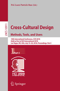 Cross-Cultural Design. Methods, Tools, and Users