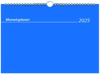 Zettler - Monatsterminkalender 2025 weiß,29,7x21cm, Tischkalender mit 1 Monat auf 1 Seite, Zweimonatsübersicht, viel Platz für Notizen, Drahtkammbindung und deutsches Kalendarium