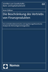 Die Beschränkung des Vertriebs von Finanzprodukten