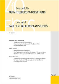 Zeitschrift für Ostmitteleuropa-Forschung (ZfO) 70/2 / Journal of East Central European Studies (JECES)