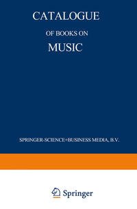 Catalogue of Books on Music