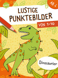 Lustige Punktebilder von 1-10. Dinosaurier