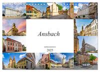 Ansbach Impressionen (Wandkalender 2025 DIN A4 quer), CALVENDO Monatskalender