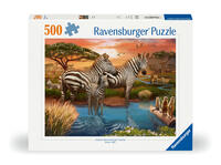 Adult puzzle 500 Teile - Zebras am Wasserloch