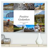 Positive Gedanken - Motivation und Mountainbike (hochwertiger Premium Wandkalender 2025 DIN A2 quer), Kunstdruck in Hochglanz