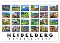 Heidelberg Fotocollagen (Wandkalender 2025 DIN A2 quer), CALVENDO Monatskalender