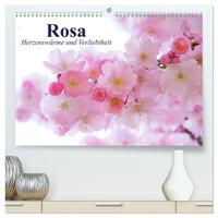 Rosa. Herzenswärme und Verliebtheit (hochwertiger Premium Wandkalender 2025 DIN A2 quer), Kunstdruck in Hochglanz