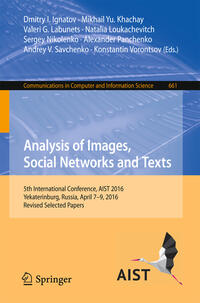 Analysis of Images, Social Networks and Texts