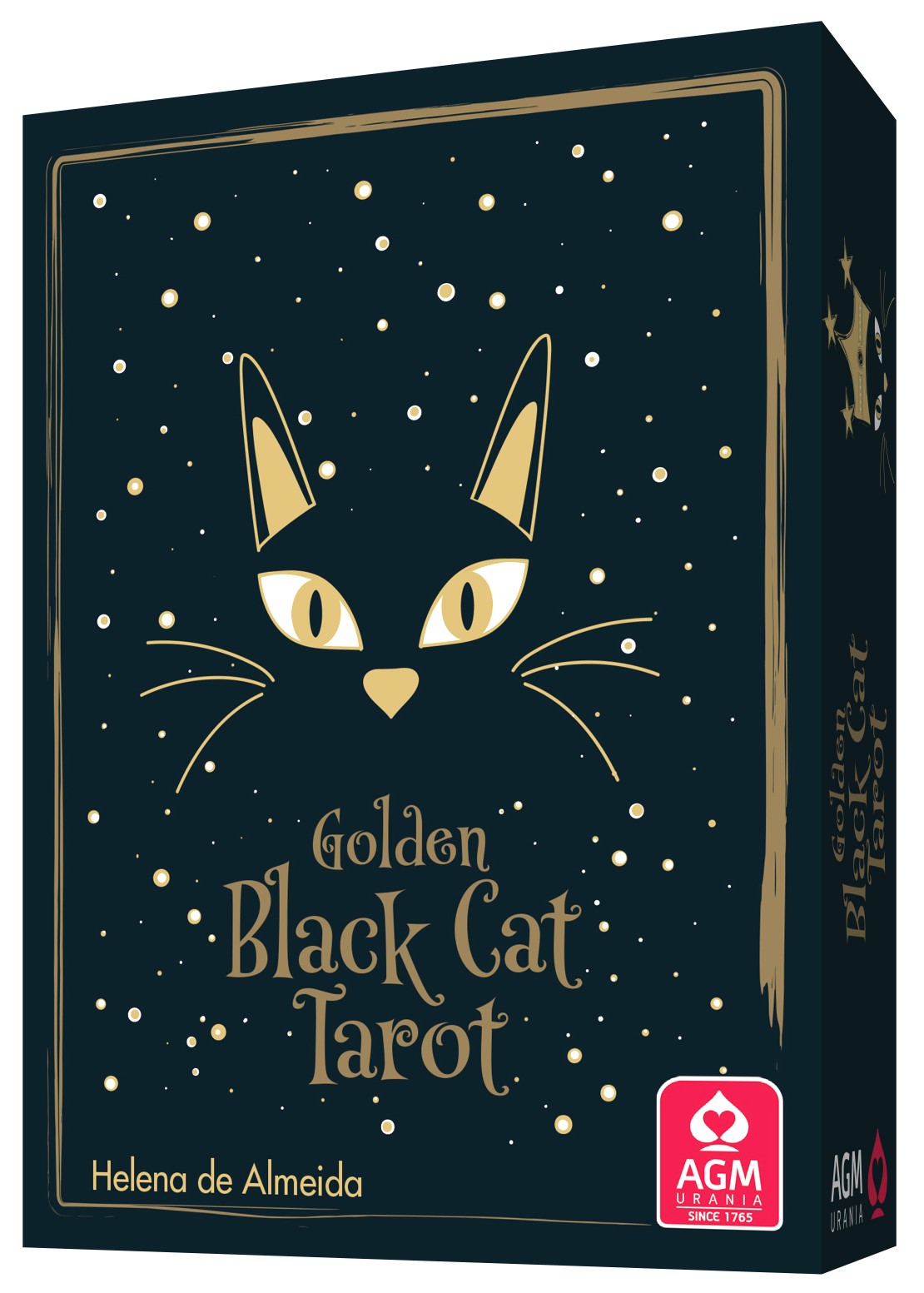 Golden Black Cat Tarot - High quality slip lid box with gold foil