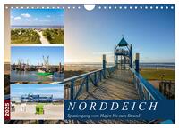 Norddeich Spaziergang vom Hafen bis zum Strand (Wandkalender 2025 DIN A4 quer), CALVENDO Monatskalender