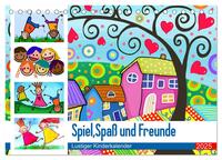 Spiel, Spaß und Freunde. Lustiger Kinderkalender (Tischkalender 2025 DIN A5 quer), CALVENDO Monatskalender