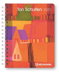 N NEUMANNVERLAGE - Ton Schulten 2025 Diary, 16,5x21,6cm, Taschenkalender mit zwölf Bildseiten und Notizseiten, herausnehmbaren Planer, Jahres- und Monatsübersicht und internationales Kalendarium