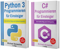 Python 3 Programmieren für Einsteiger + C# Programmieren für Einsteiger (Taschenbuch)