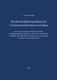 Kreditwürdigkeitsprüfung bei Verbraucherdarlehensverträgen