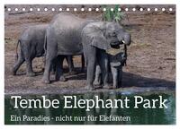 Tembe Elephant Park. Ein Paradies - nicht nur für Elefanten (Tischkalender 2025 DIN A5 quer), CALVENDO Monatskalender