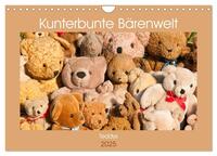 Kunterbunte Bärenwelt - Teddys (Wandkalender 2025 DIN A4 quer), CALVENDO Monatskalender