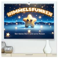 Himmelsfunken: Der kleine Stern und seine Reisen (hochwertiger Premium Wandkalender 2025 DIN A2 quer), Kunstdruck in Hochglanz