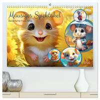 Mausiges Spektakel. Zauberhafter Maus-Alltag (hochwertiger Premium Wandkalender 2025 DIN A2 quer), Kunstdruck in Hochglanz