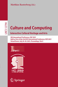 Culture and Computing. Interactive Cultural Heritage and Arts