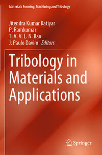 Tribology in Materials and Applications