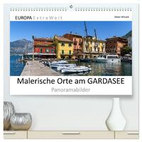 Malerische Orte am GARDASEE - Panoramabilder (hochwertiger Premium Wandkalender 2025 DIN A2 quer), Kunstdruck in Hochglanz