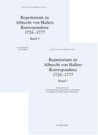 Vorderes Coverbild Studia Halleriana / Repertorium zu Albrecht von Hallers Korrespondenz 1724-1777