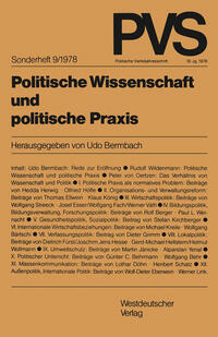 Vorderes Coverbild Politische Wissenschaft und politische Praxis