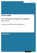 Vorderes Coverbild Die "Wiederbewaffnung" Deutschlands nach 1945