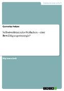 Vorderes Coverbild Selbstverletzendes Verhalten - eine Bewältigungsstrategie?