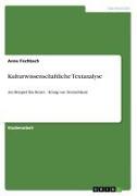 Kulturwissenschaftliche Textanalyse